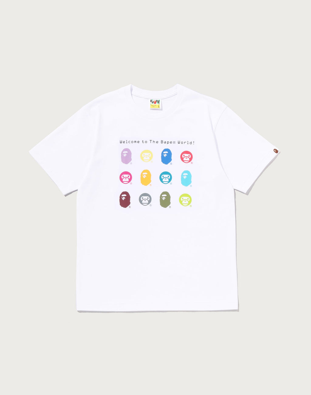 BAPE WORLD MULTI LOGO TEE MENS