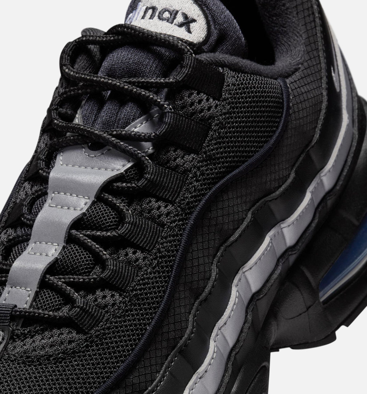 Air Max 95 Big Bubble OG Reflective Accents Men's Lifestyle Shoes - Black/Black/White/Metallic Silver