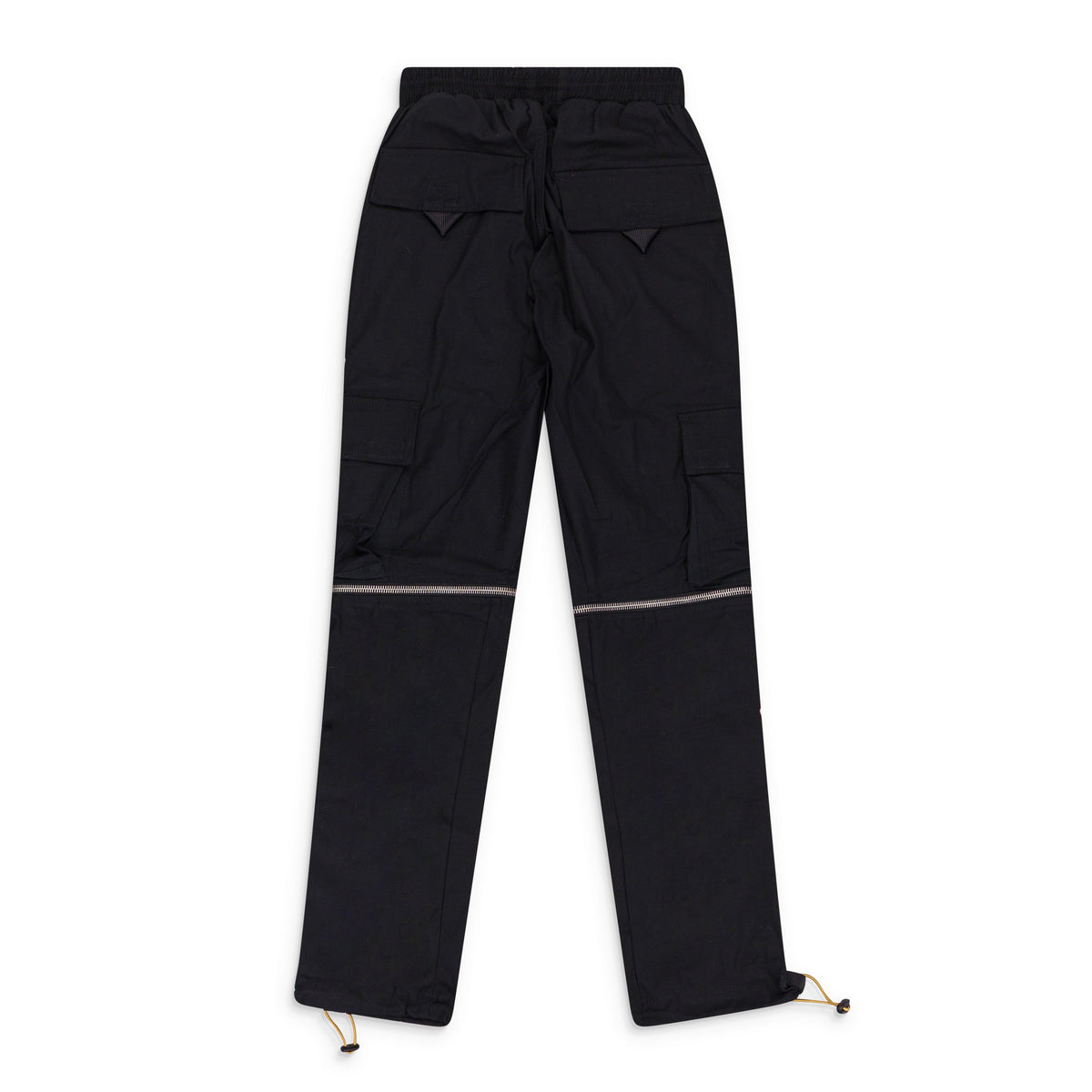 Black Knee Zip Cargo Pants
