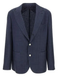 Barba peak-lapel patch-pocket blazer