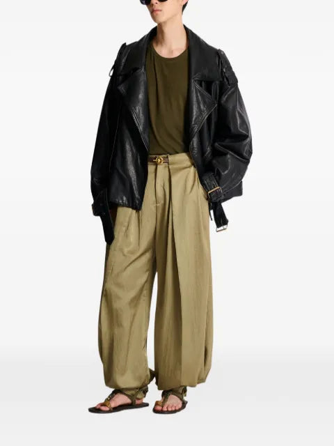 Balmain lambskin leather biker jacket