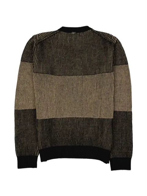 Herno vertical-stripe colour-block sweater