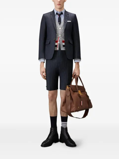Thom Browne cashmere argyle intarsia shrunken cardigan