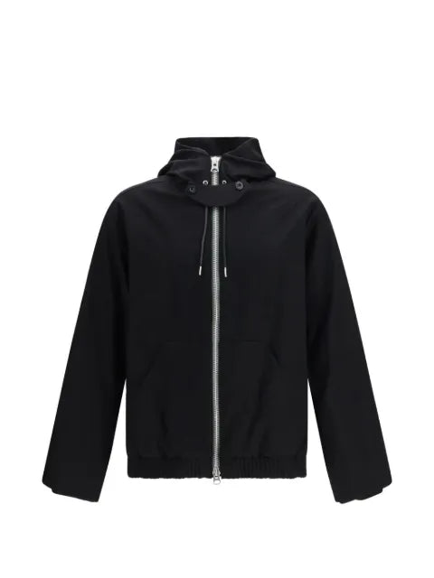sacai long-sleeve zip-up hoodie