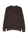 AROVESCIO ribbed-trim crew-neck sweater