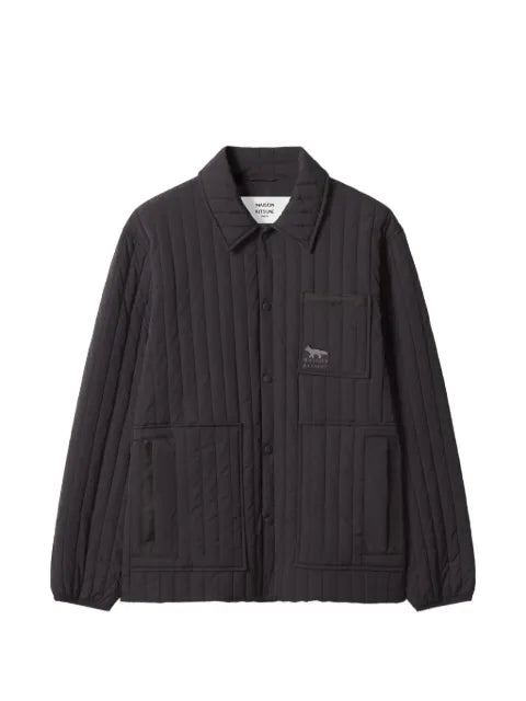 Maison Kitsuné quilted logo-patch jacket