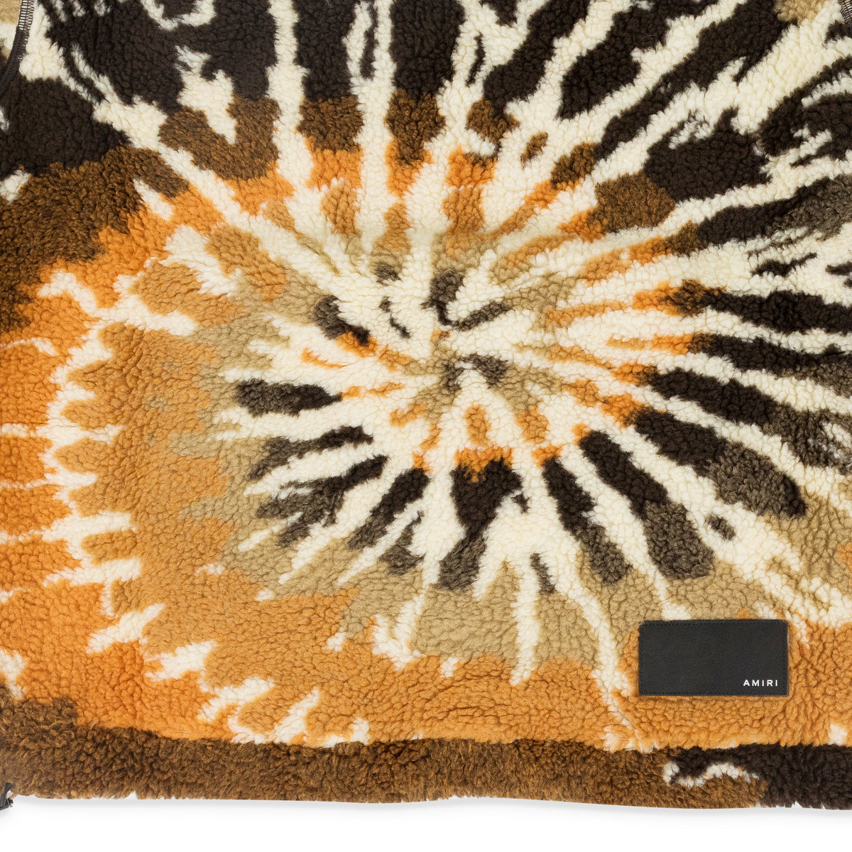 Brown / Orange Tie Dye Polar Fleece Hoodie