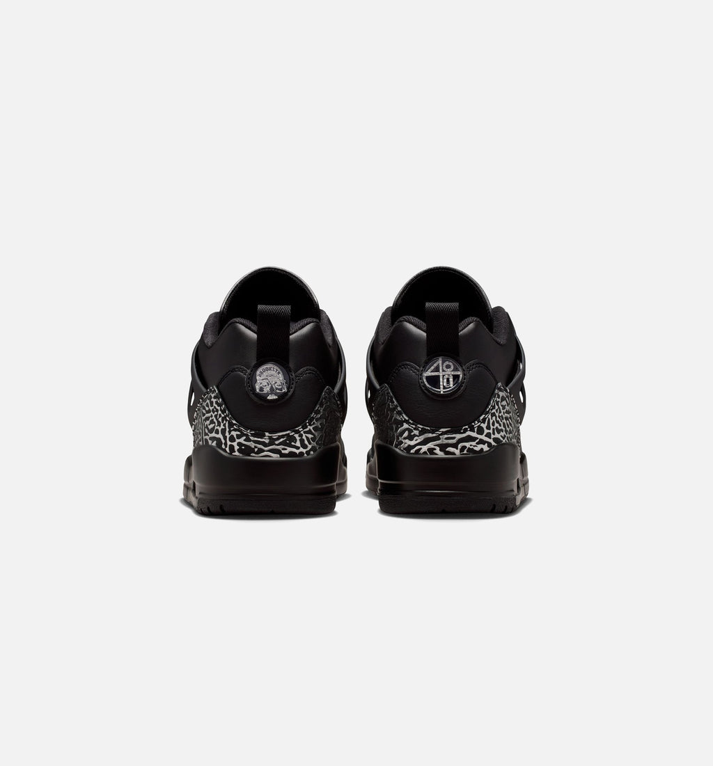 Spizike Low Men's Basketball Shoes - Black/Metallic Silver