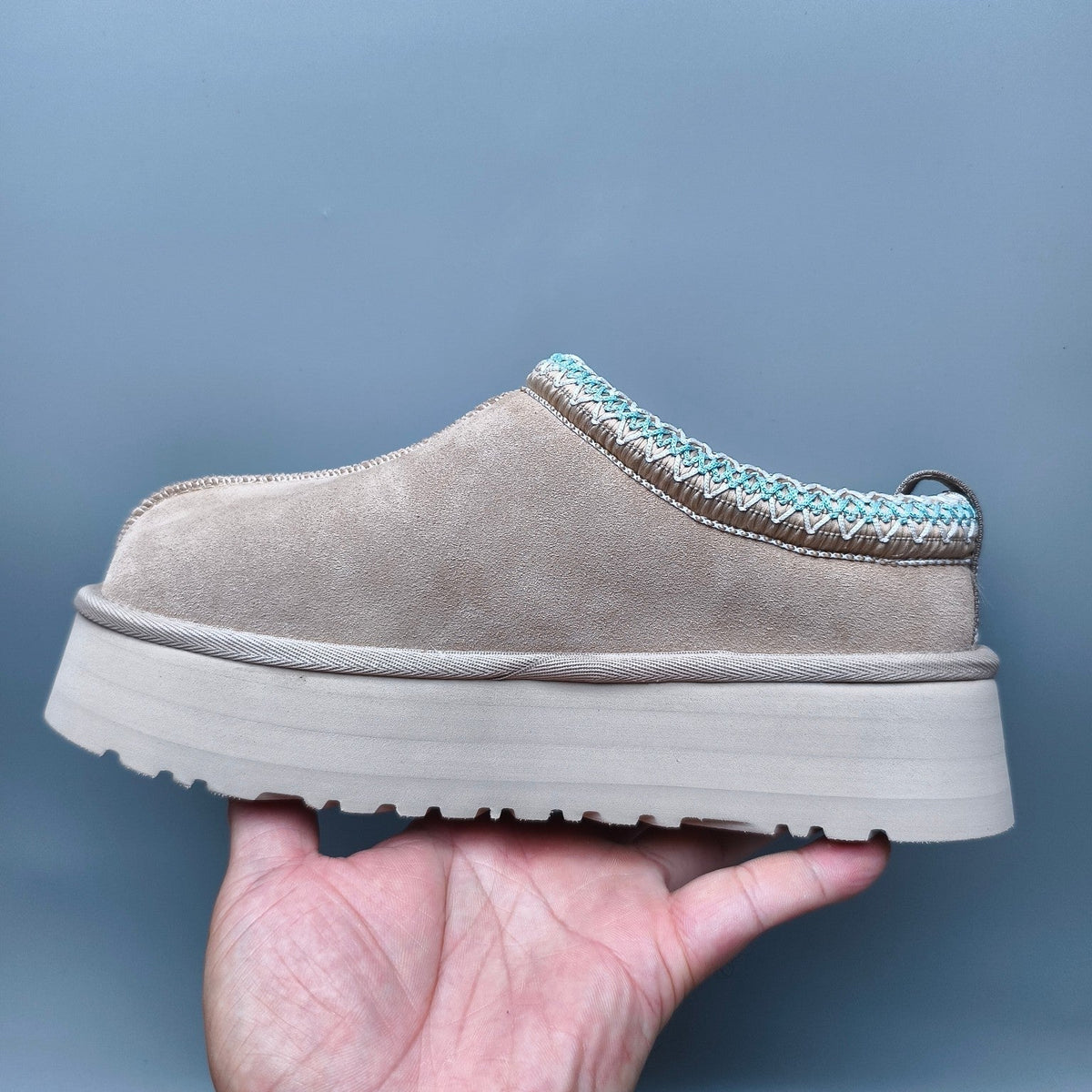Beige Ethnic Style Chunky Sole Casual Sneakers — New Arrival | In Stock