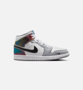 Air Jordan 1 Mid SE - Men's Lifestyle Sneaker (Black/White/Wolf Grey)