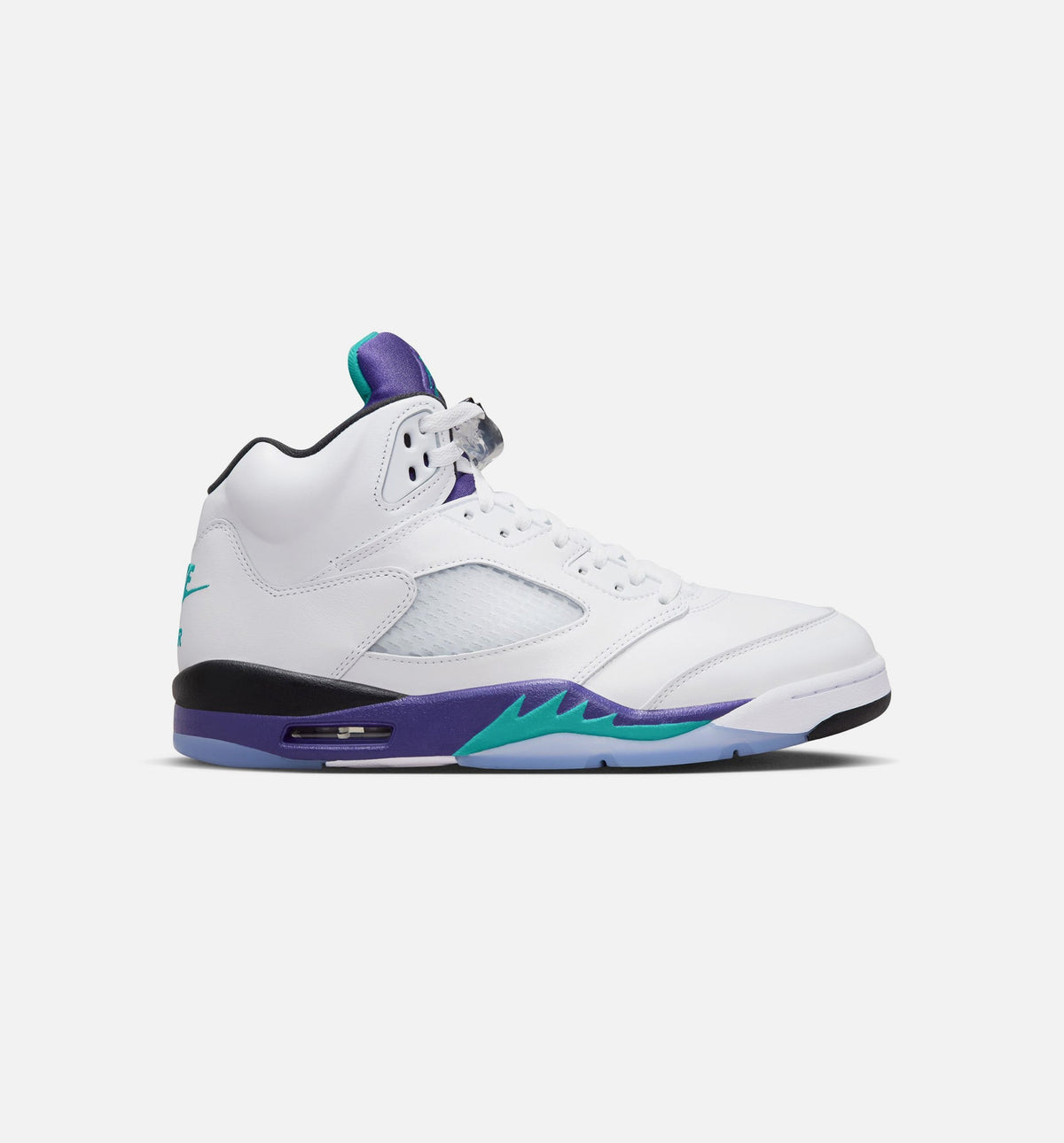Air Jordan 5 Retro Grape – Men's Lifestyle Shoe in White/New Emerald/Grape Ice/Black