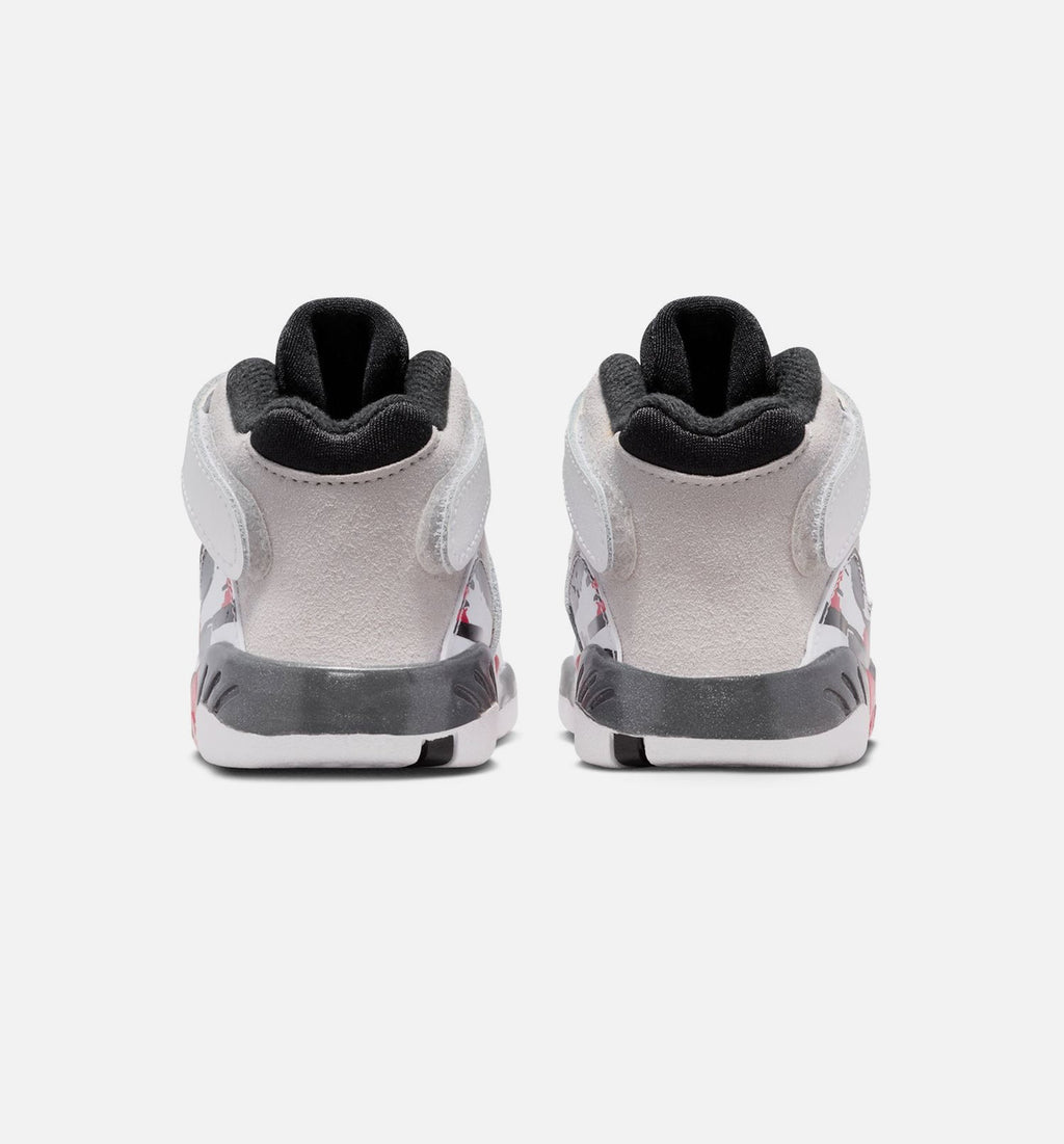 Air Jordan 8 Retro White and True Red Infant & Toddler Lifestyle Shoe – White / Black / True Red