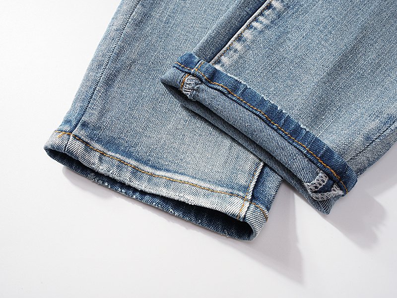 Purple Brand Light Blue Distressed Skinny Jeans