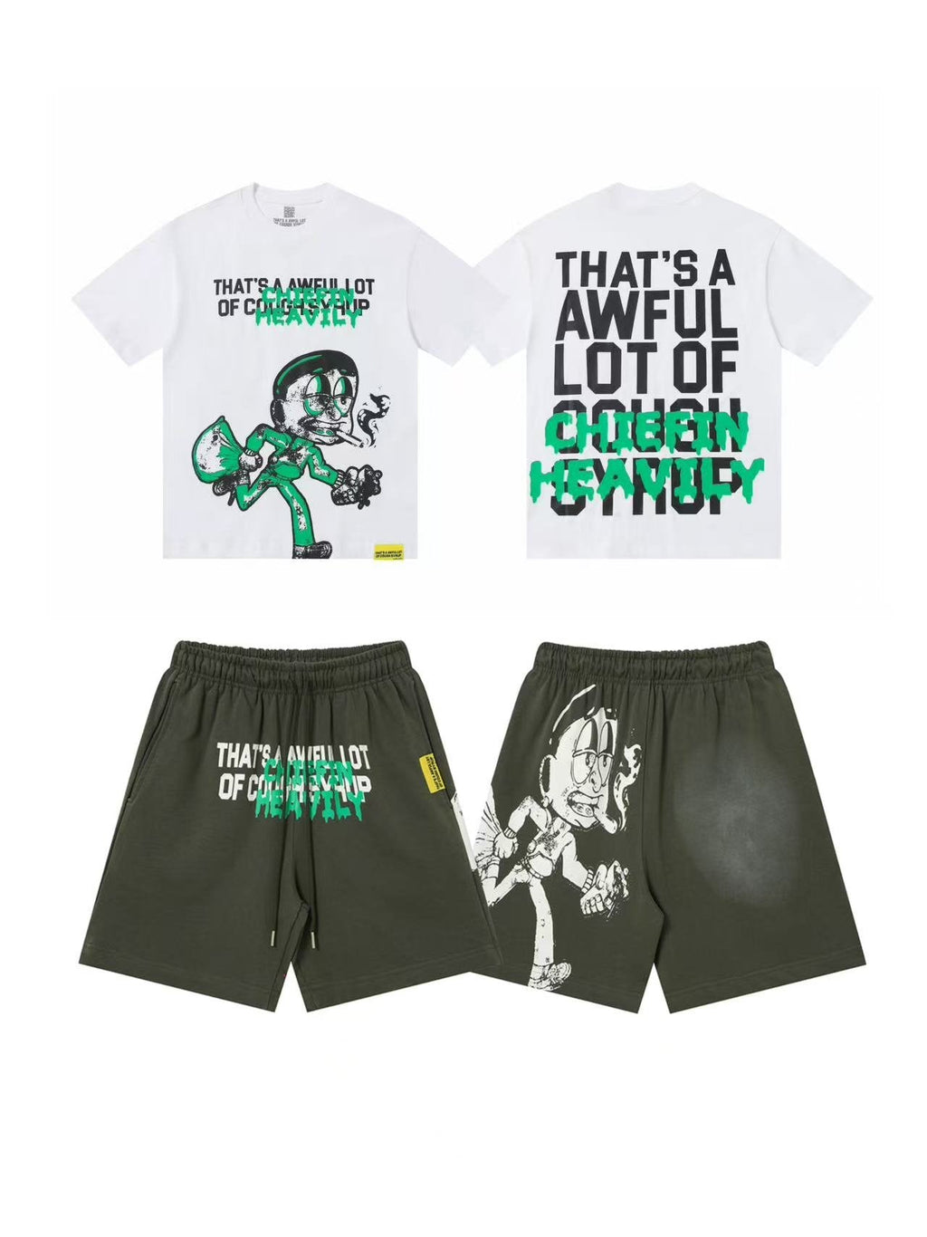 THAT'S A AWFUL LOT OF COUGH SYRUP Graphic Short-Sleeve Set