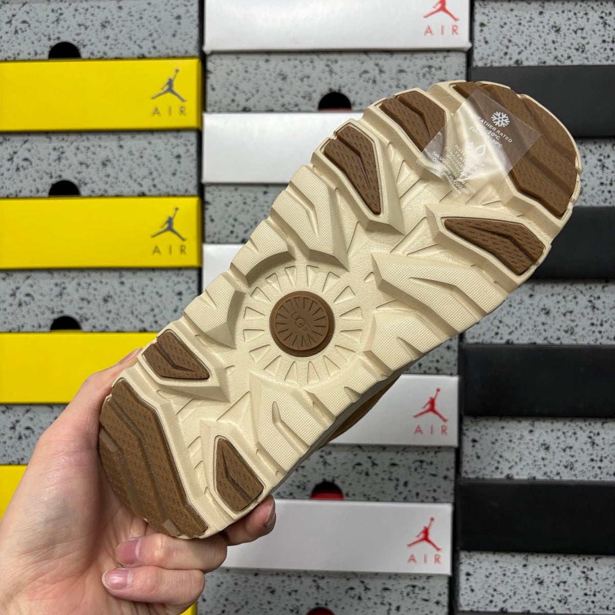 UGG Neumel Weather Hybrid Men's Chukka Boot – Waterproof Suede Boot with UGGplush Lining, Lace-Up Closure & Cream Chunky Platform Outsole in Chestnut