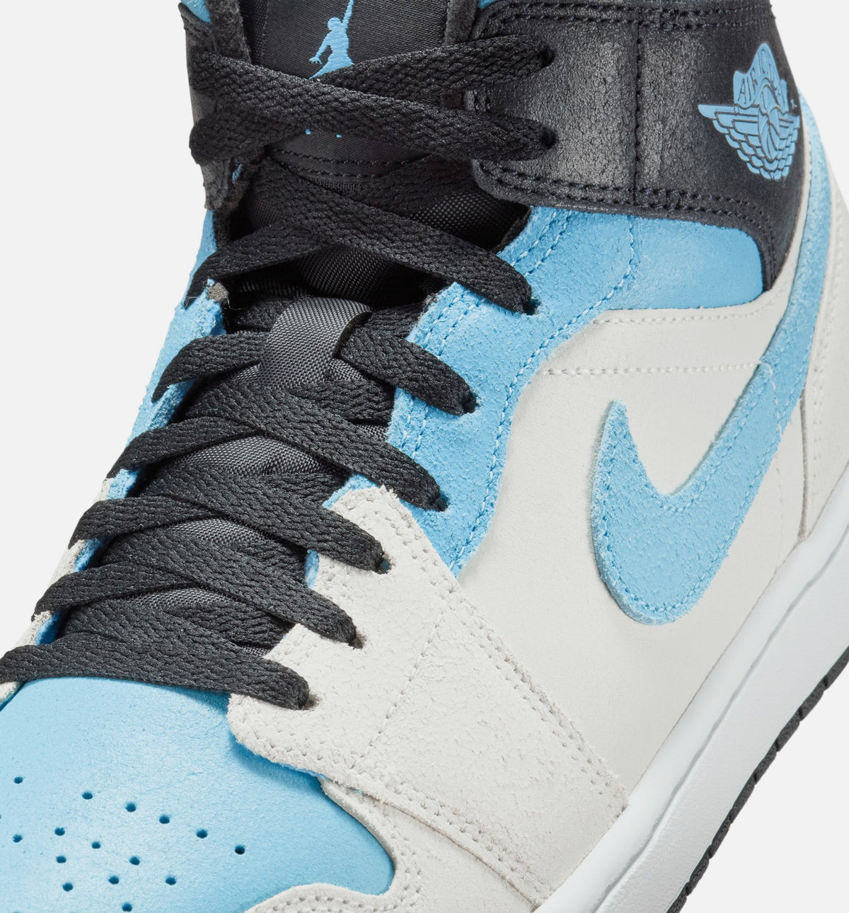 Air Jordan 1 Mid SE Men's Lifestyle Shoes - Summit White / Blue Chill / Black