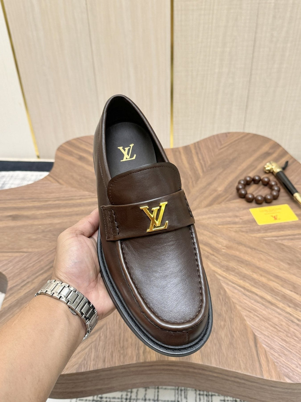 Louis Vuitton Men's Dark Brown Lug Sole Loafers