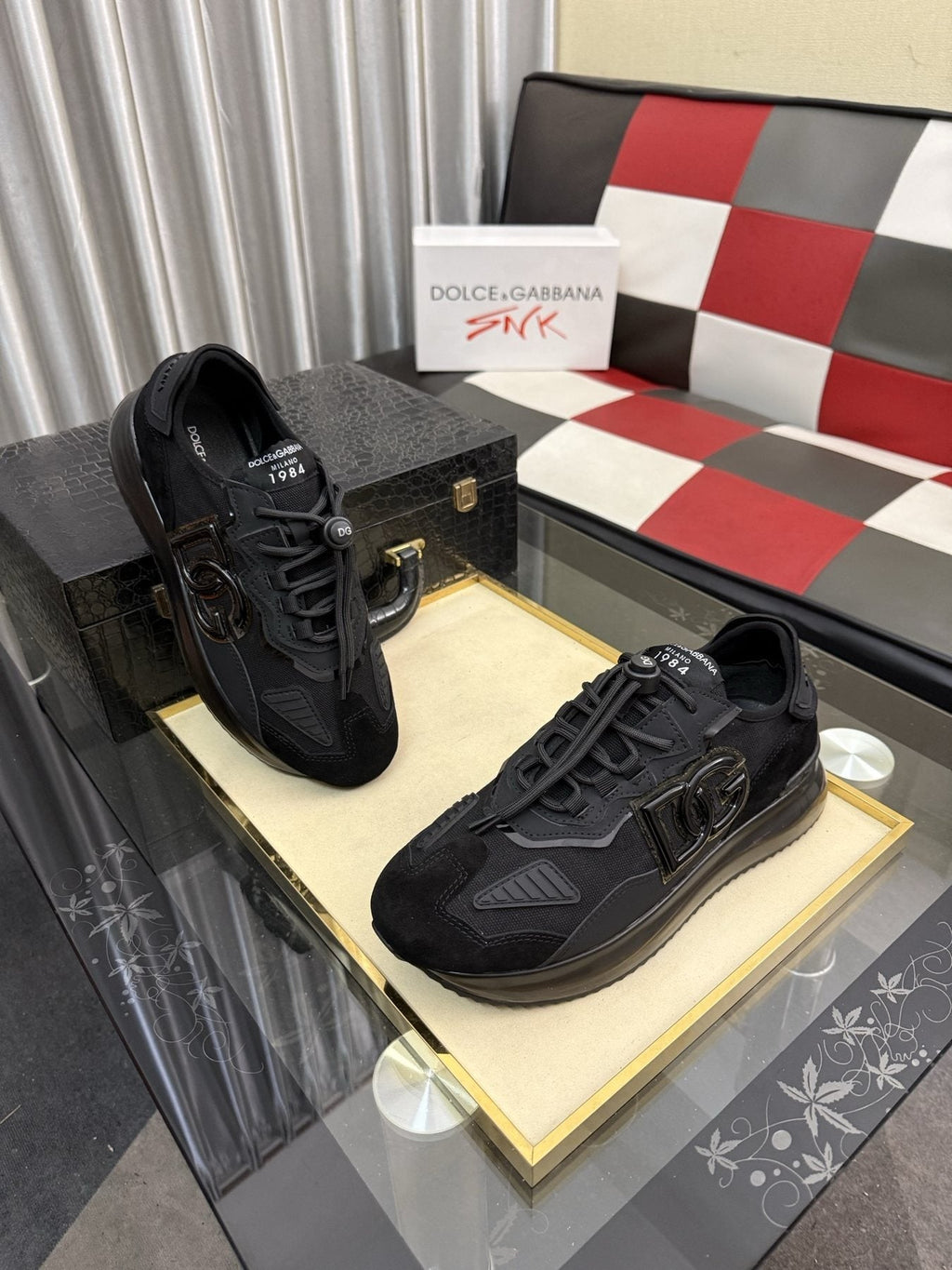 Dolce & Gabbana Black Paneled Sneakers