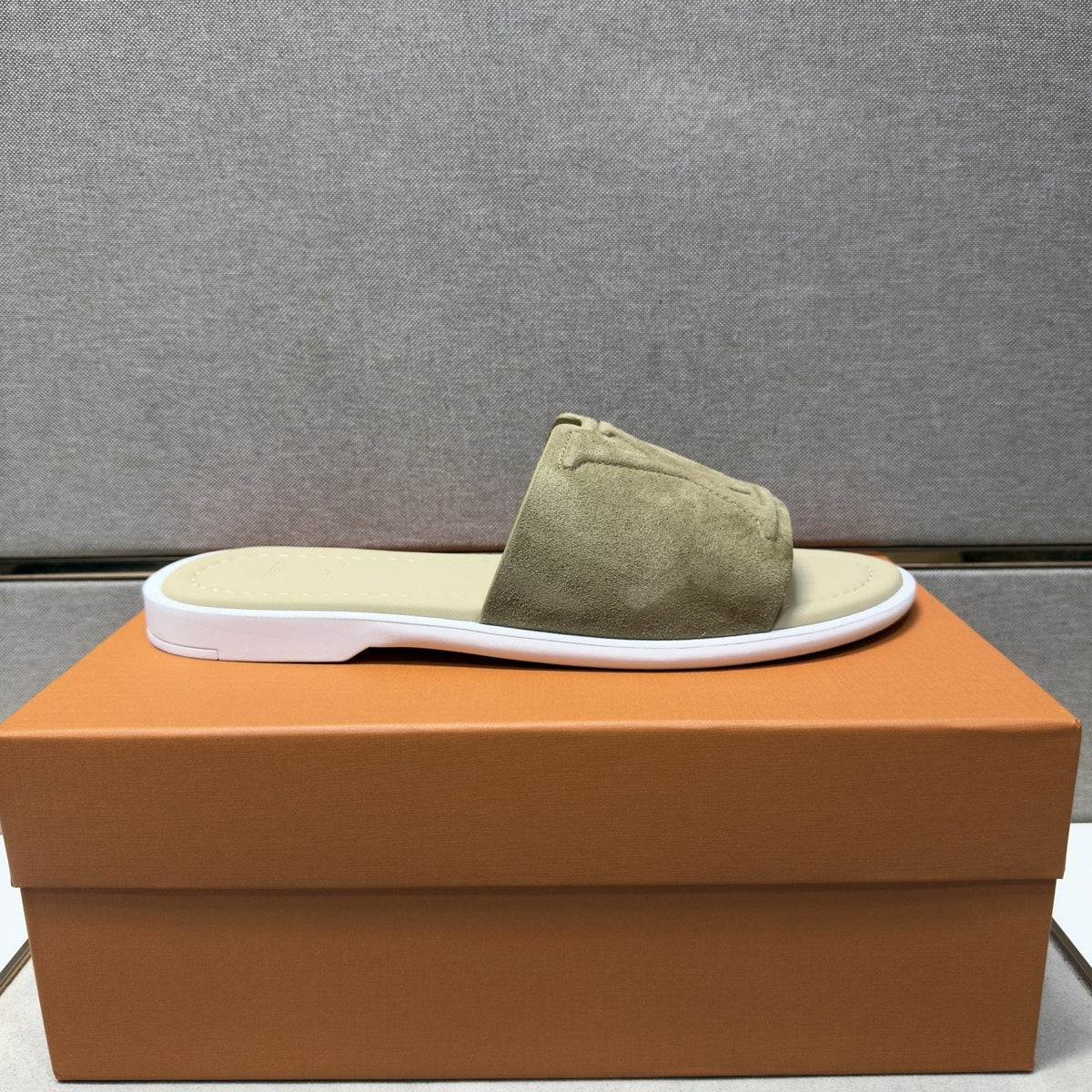 Louis Vuitton Men's Khaki Monogram Slide Sandals