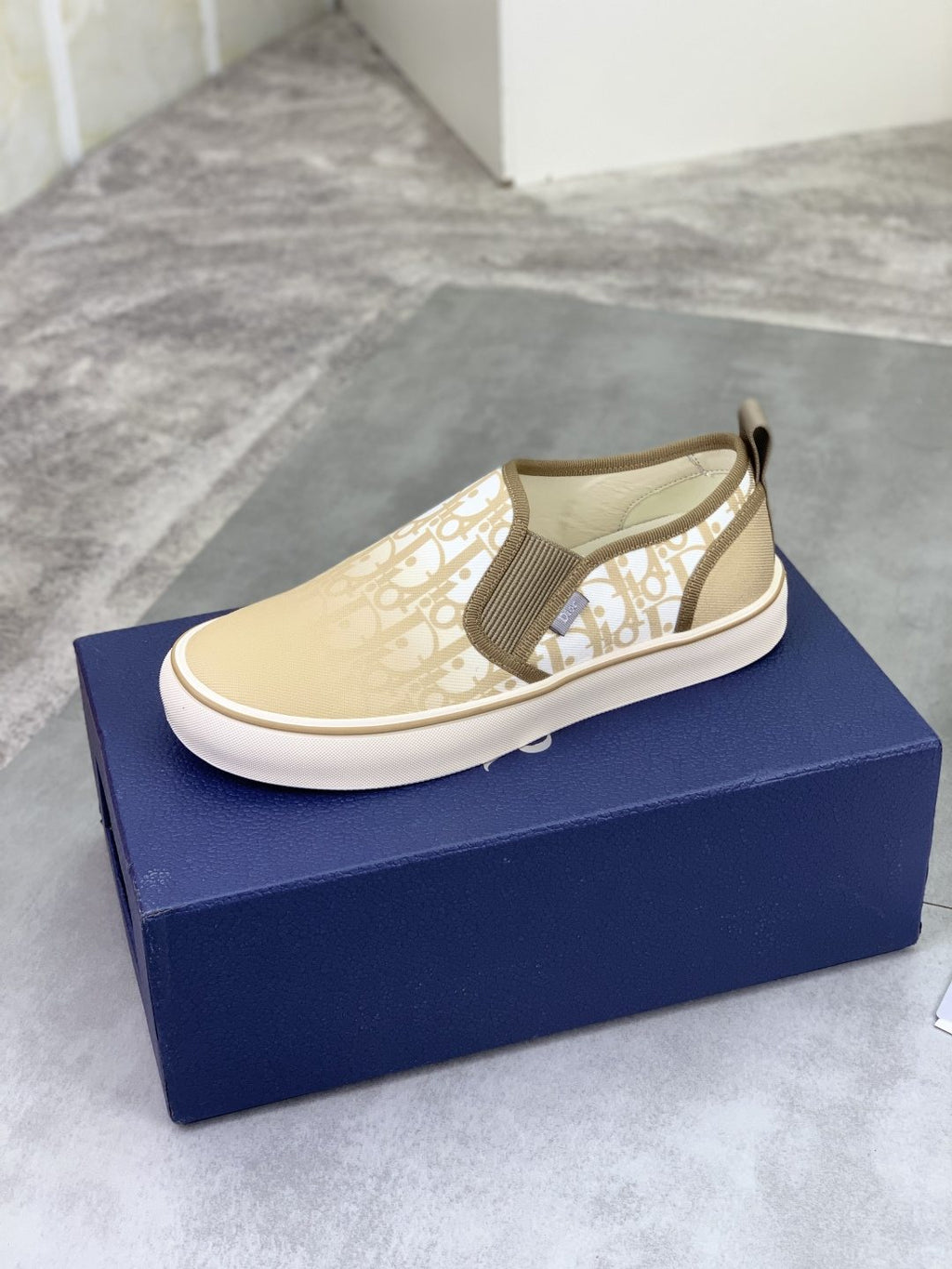Dior Patterned Canvas Slip-On Shoes