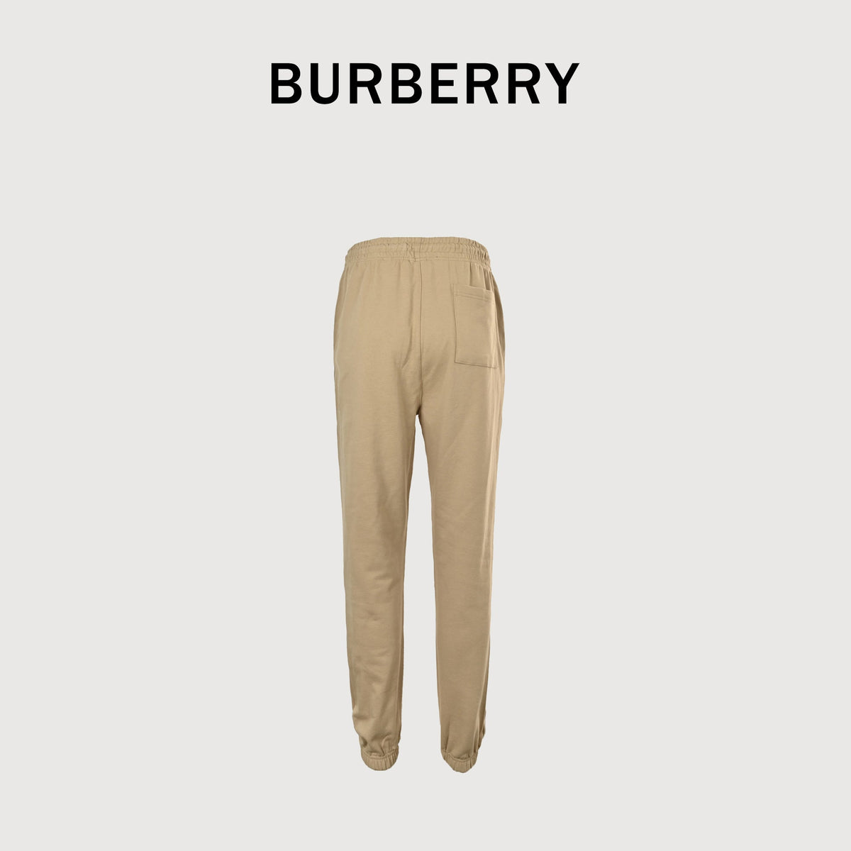 Burberry 25FW Back Pocket Equestrian Knight Cross-Stitch Embroidery Jogger Trousers Khaki